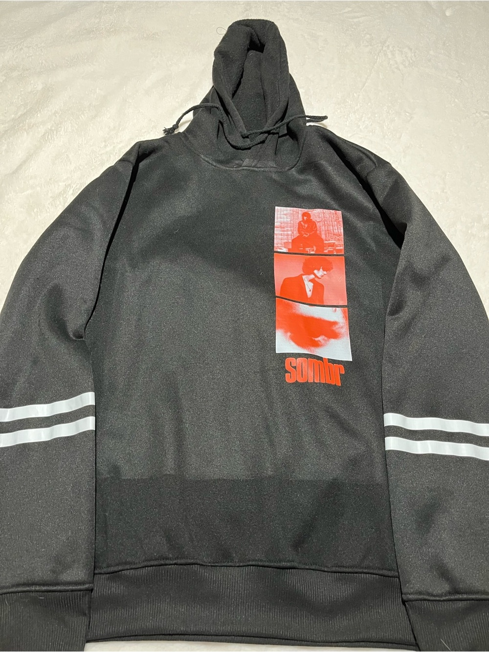 Black Graphic Sombr Tour Hoodie Polyester Sweatshirt